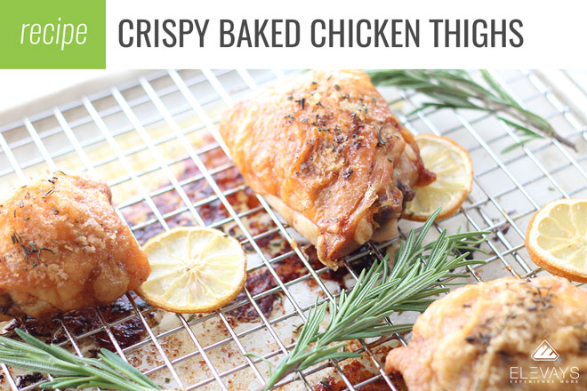 these crispy baked chicken thighs are a healthy alternative to