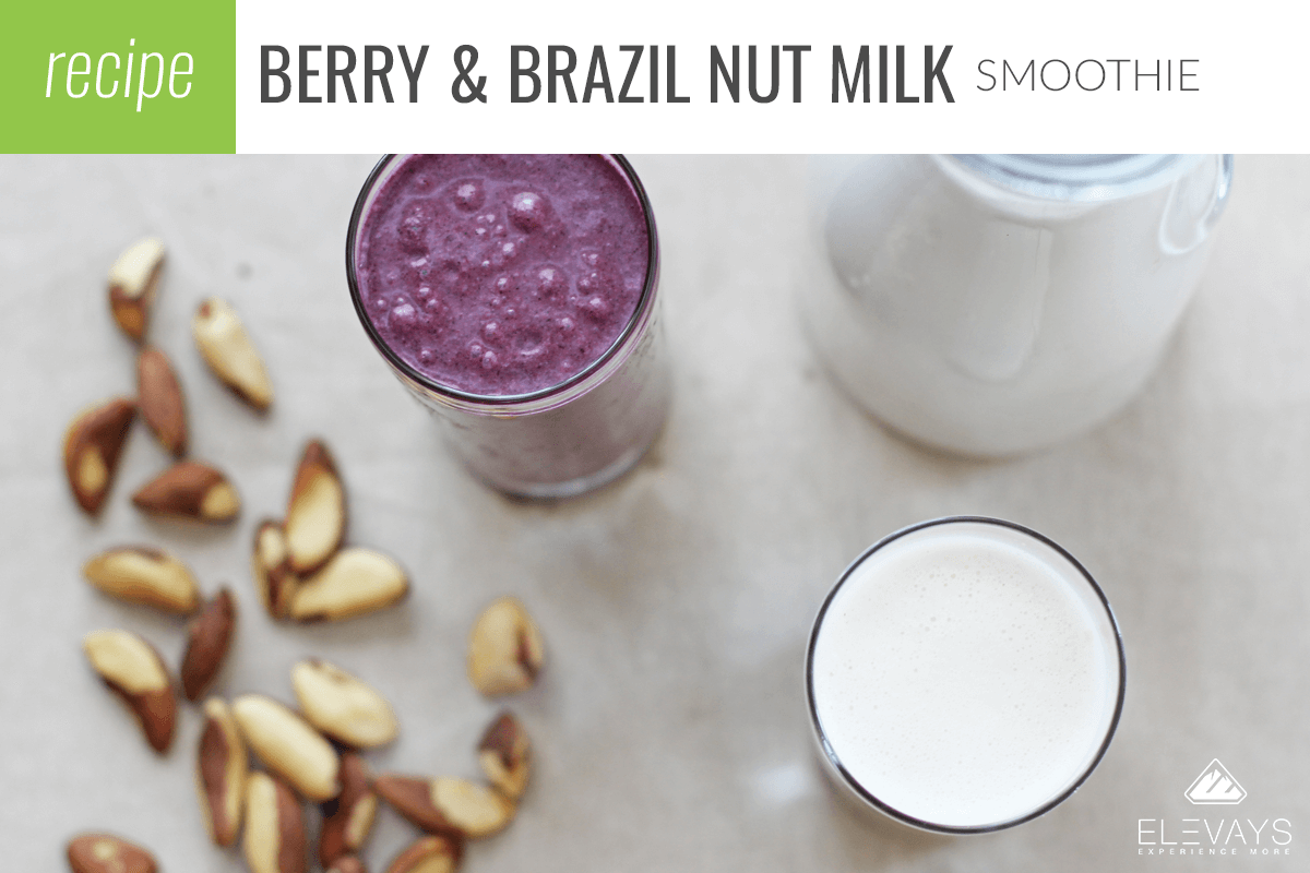 Berry and Brazil Nut Milk Smoothie