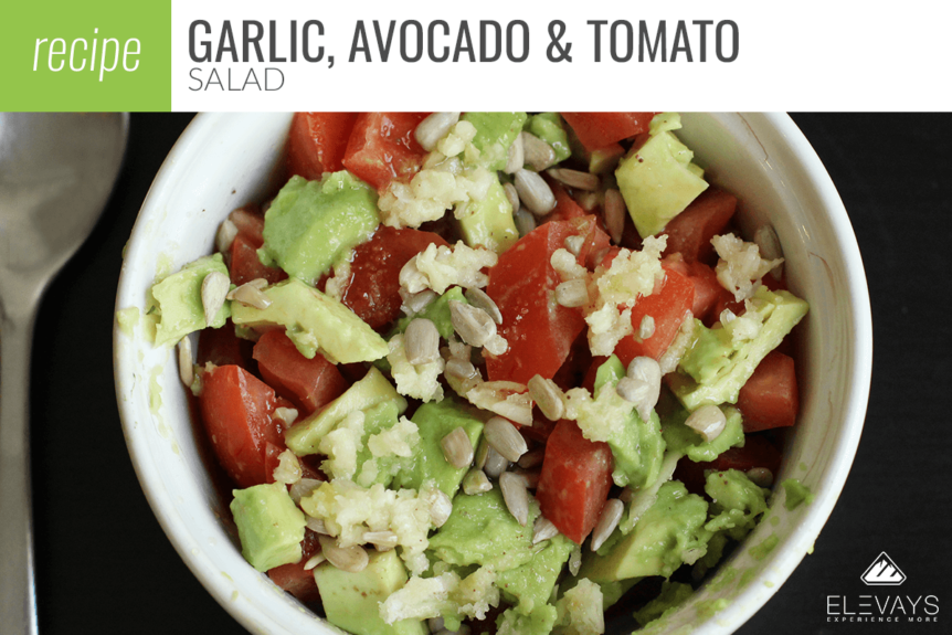 Garlic Avocado and Tomato Salad