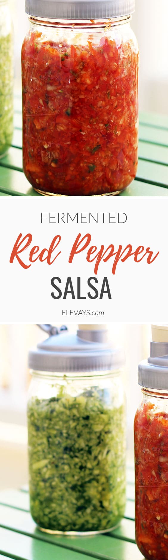 Probiotic rich and great for your gut health, this fermented red pepper salsa is worth the effort. #Fermented #Probiotics #GutHealth #Salsa