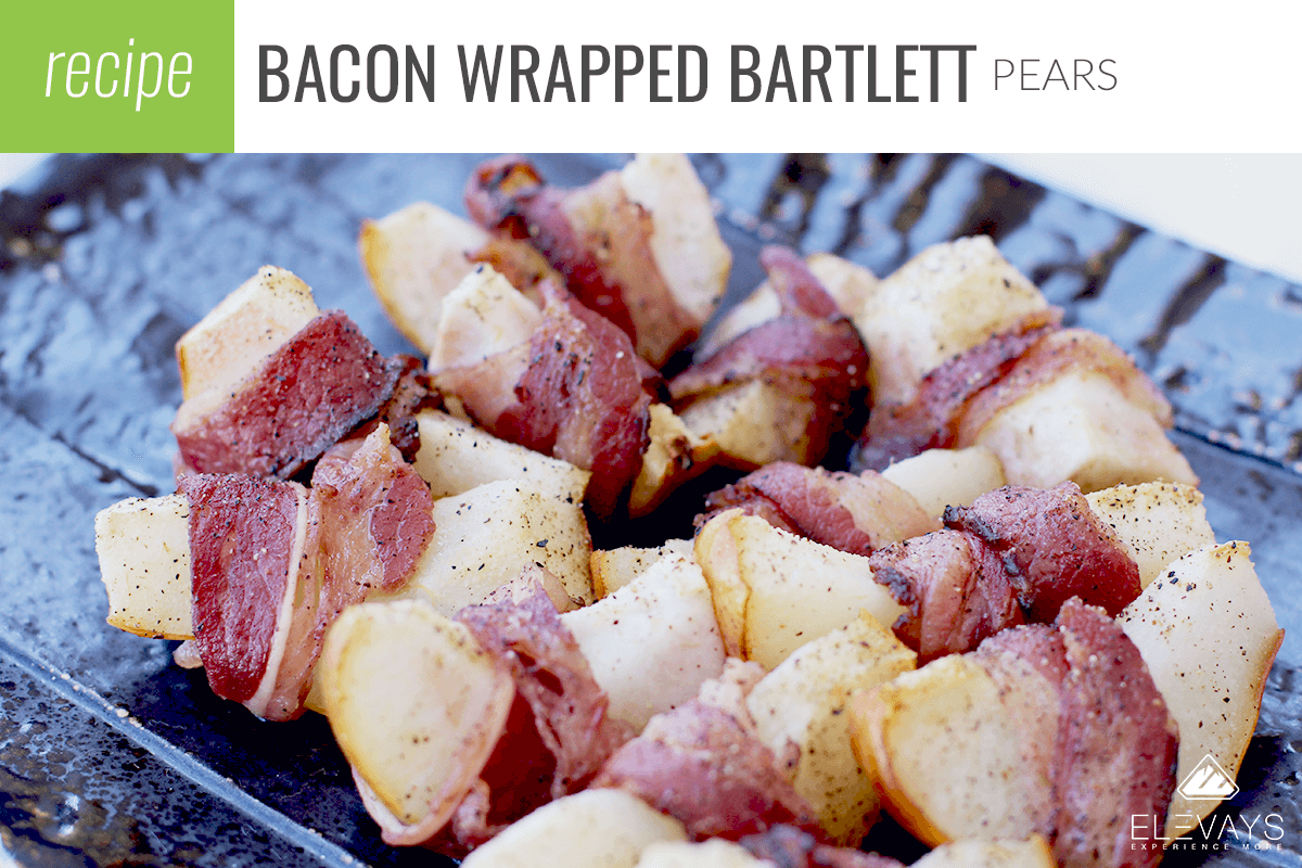Bacon Wrapped Bartlett Pears