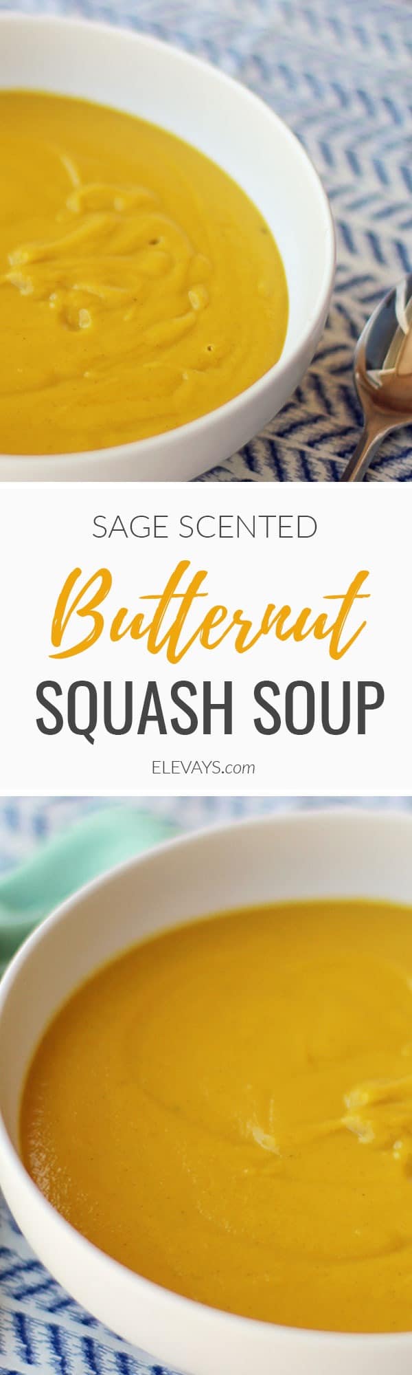 I loooove the produce that’s available in the fall. Pumpkins, squashes, juicy pears and granny smith apples are among a few of my favorites. This butternut squash soup is right up there on the list of my favorite fall recipes. It’s simple, but so delicious. I also like this version of butternut squash soup because it’s seasoned with sage. #fallrecipe #paleo #healthyfood
