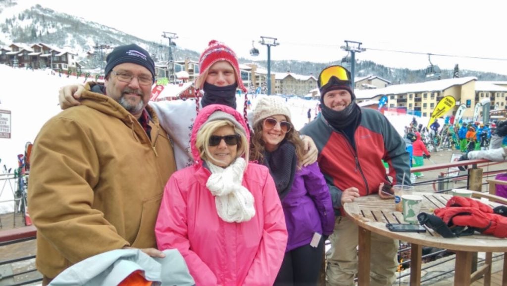 Natalie & Family in the ski resort