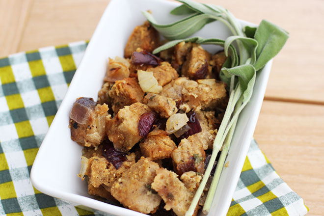 Sage Scented Stuffing With Caramelized Onions