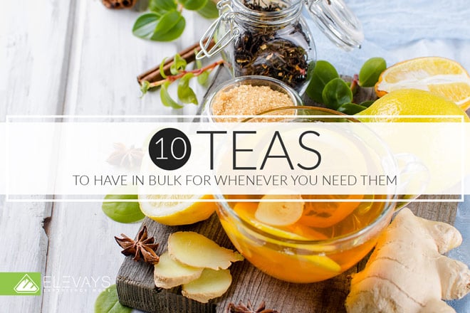 Herbal teas have an insane variety of healing properties. Buying these 10 teas in bulk will cut down your spending, environmental footprint and ailments. Learn about the best teas to have stocked in your pantry and ready for steeping.-- ready to mix and match?? #naturalliving #teas #teatime