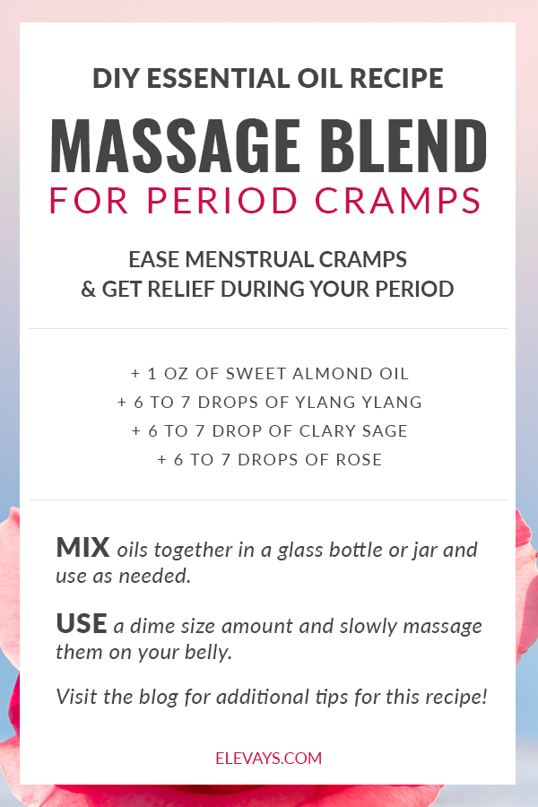 Menstrual Cramp & Period Pain Relief -Essential Oil Blend DIY Recipe