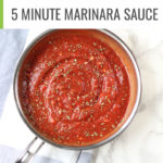 Is it Italian night at your house? This 5 Minute Marinara Sauce will be your go-to when you’re in a dinner jam. With fresh and simple ingredients, you are doing a true Italian sauce justice! #healthyrecipes #marinara #familyrecipes