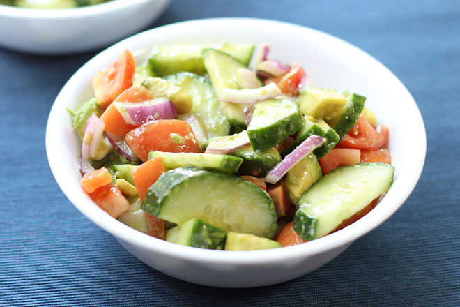 Cucumber Avocado Salad - Quick & Healthy Side Recipe