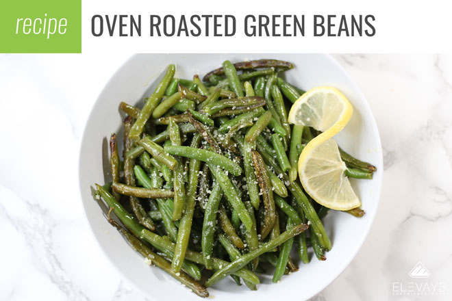 These oven roasted green beans are amazing enough to bring to Thanksgiving dinner. If you’re having a hard time getting your little one (or maybe even your husband) to eat greens then try this recipe! #easymeal #healthyeating #veggies