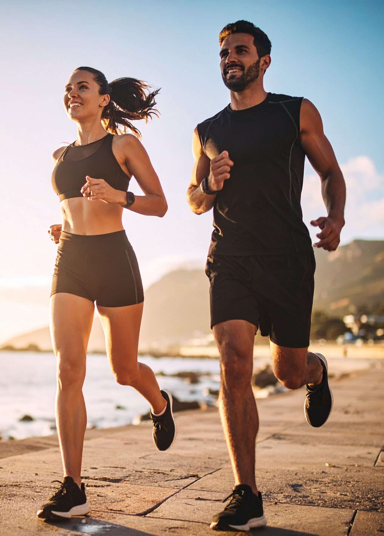 Focused woman envisioning her health journey against a soft blurred wellness background, symbolizing mindset shifts required for making habits stick.